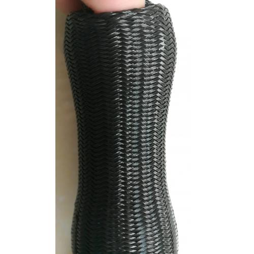 Black Soft Nylon Sleeve For Braided Cable