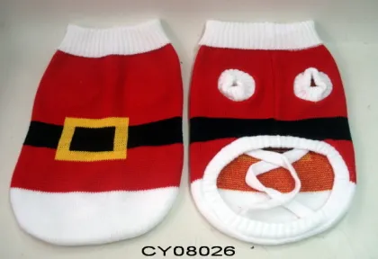 Red Christmas pet clothes
