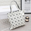 Fashion diamond ladies handbags women tote bags reusable shopping bags with logo geometric bag