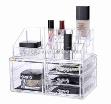 Unique Home Acrylic Organizer: Clear, Medium, 2 Piece - Perfect for Jewelry & Cosmetics