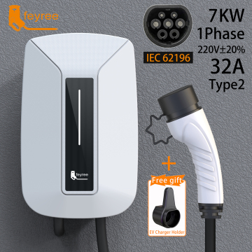 Feyree Portable 7kW 32A Type 2 EV Bộ sạc - Mini Wallbox cho sạc xe điện