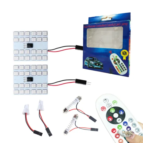 Auto Remote-Controlled Multi-Color LED Reading Lamp DC 12V with T10 and BA9S Festoon Adapters