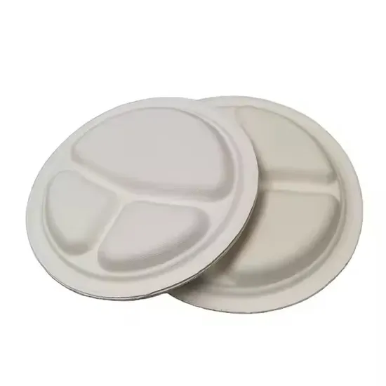 Disposable Compostable 9 Inch Sugarcane Bagasse Cake Plates
