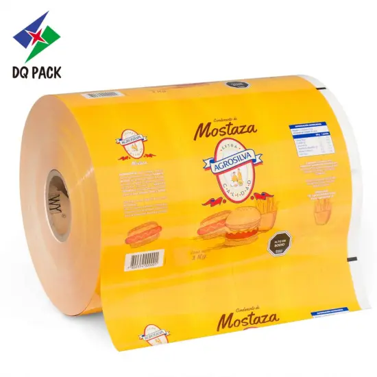 Customed Printed Packaging Film Roll Stock For Mostaza