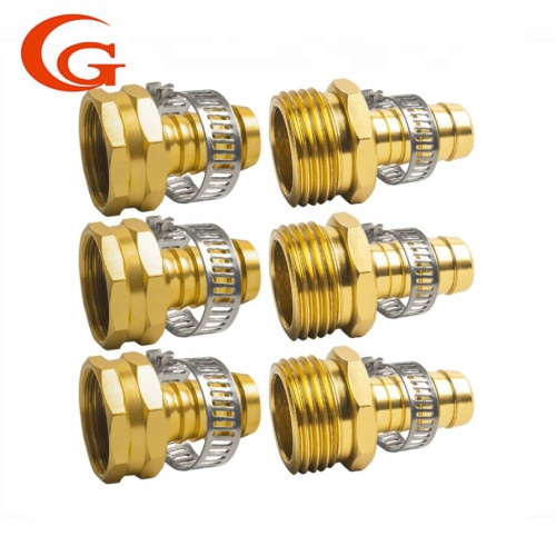 Accesorios de compresión de latón duraderos con abrazaderas de acero inoxidable