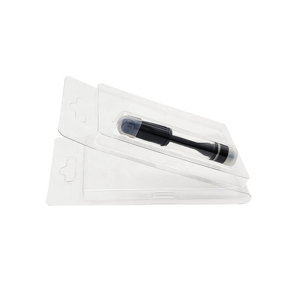 Plastic clear PET oil cartridge pen vape clamshell