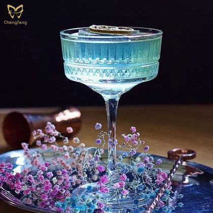 Modern Textured Wine and Gin Glasses - Hot Sale Cocktail Goblets