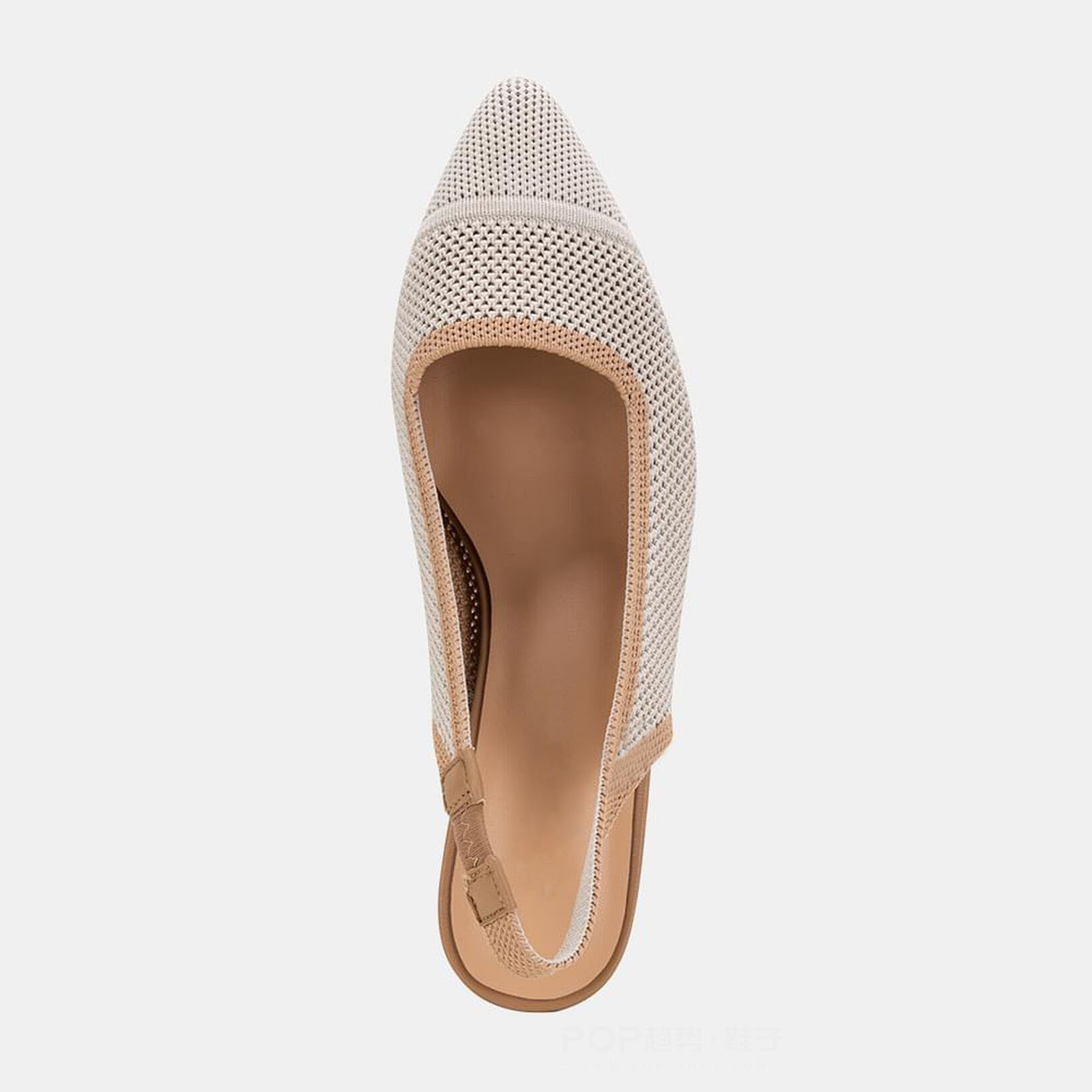 Stylish Posterior Open Fly-Knit Chunky Heel Shoes