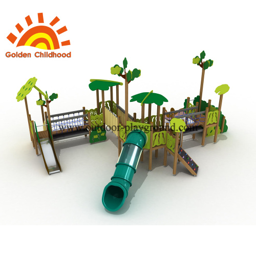 Jungle Leaf Wood Equipos para parques infantiles al aire libre en venta