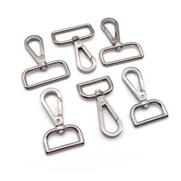 Sturdy Metal Spring Clasp, Swivel Snap Hook, and Keychain Accessories for Heavy Duty Bag Belts and Handbags