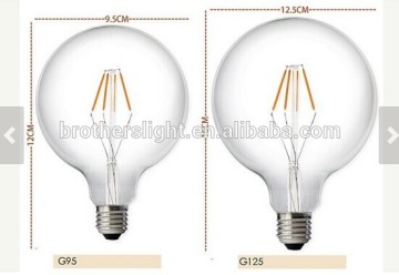 new style 4w-6w Vintage style 110-240V - H95 - H125 Led edison light bulb - e27 globe glass lamp desiger lamp