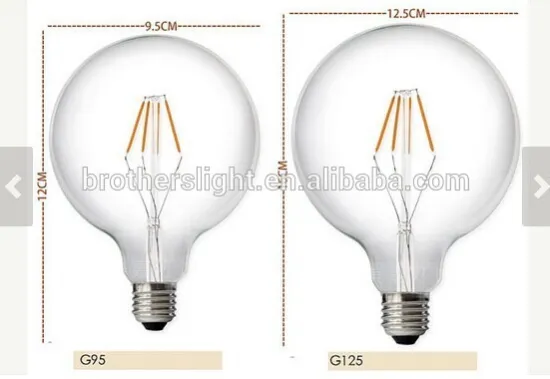 new style 4w-6w Vintage style 110-240V - H95 - H125 Led edison light bulb - e27 globe glass lamp desiger lamp