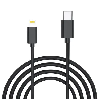 2M Black Type-C to Apple Lightning Data Cable