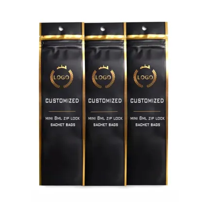 Custom Logo Printed Smell-Proof Sachet Pouches for Vanilla Beans & Pods