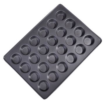 Calco per cottura in acciaio a carbonio in acciaio per muffin a 24 cavità extra grande