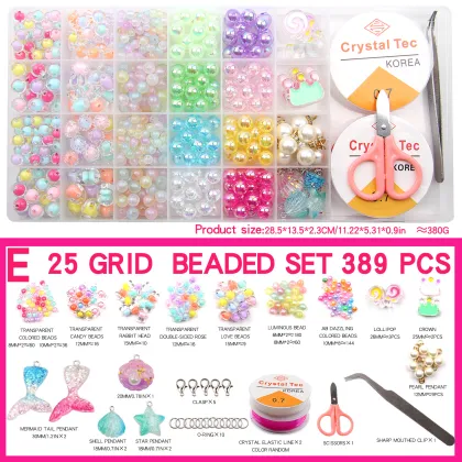 DIY Jewelry Making Kit: Vibrant Beads Collection Including Soft Polymer, Ceramic, Clay, and Porcelain beads