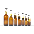 15 ml de botella de vidrio de aceite esencial de ámbar con cuentagotas