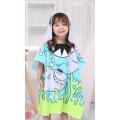 Kids sleeveless surf poncho blue towel robe