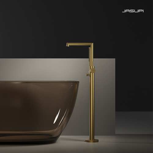 JASUPI bathroom faucet brass shower floor standing bath mixer hot and cold bathtub shower faucet and bathroom shower head