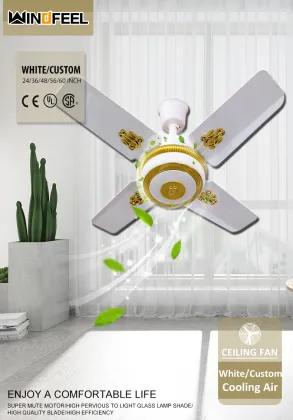 Small Unique White Ceiling Fans without Lights