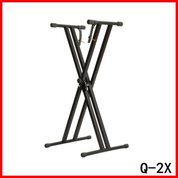 Q-2X double pipe keyboard stand,electronic organ stand