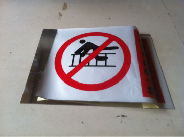 PVC sign plate for electric warning