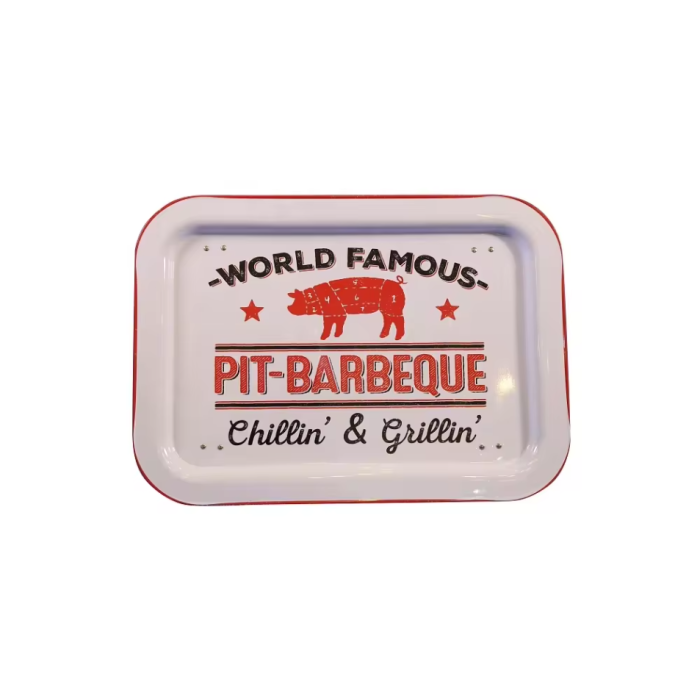 DADI Vintage Food Rectangular Metal Tin Tray