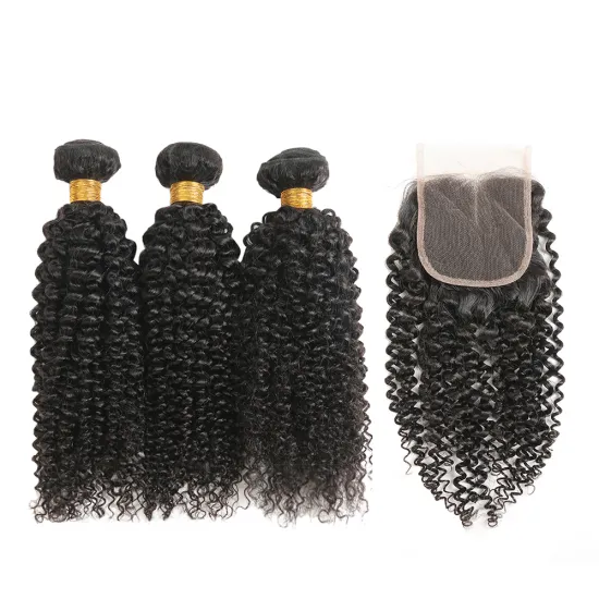 Wholesale Aliexpress Afro Kinky Virgin Cuticle Aligned Human Hair Extension Natural Black Hair Products  Indian Remy Human Hair