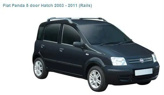 Fiat Panda Roof Luggage Rack Cross Bar Whispbar