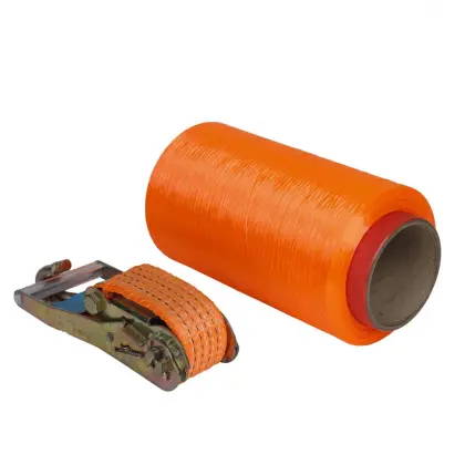 1000d/192f High Tenacity polyester red yarn 60tpm