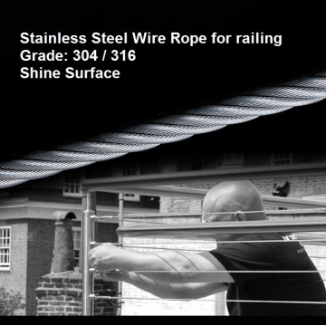 cable de alambre de acero inoxidable 7x7 1.5 mm 304