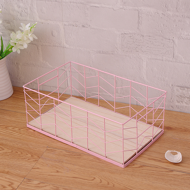 Fanglanzi large wrought iron storage storage basket creative wire mesh fruit toy basket manufacturer wholesale custom