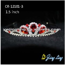 Tiaras de strass rojo chicas baratas