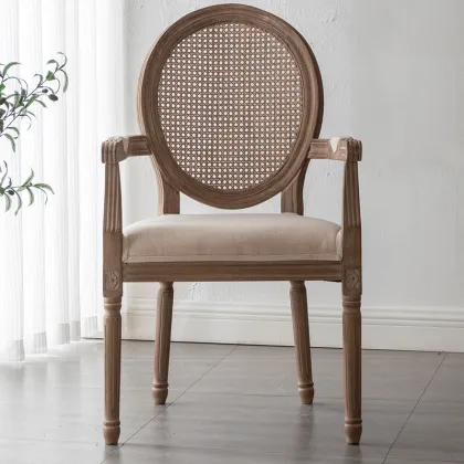 Vintage Leather Louis Dining Chair