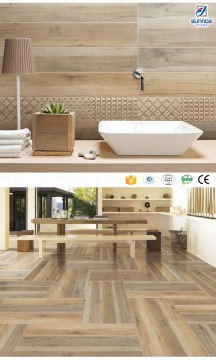 New 3d inkjet printing wood grain porcelain floor tile Serpecggiante matt texture wooden wholesale price tiles