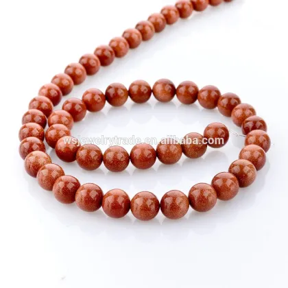 Natural Healing Red Brown Gold Golden Sandstone Gemstone Round Loose Beads