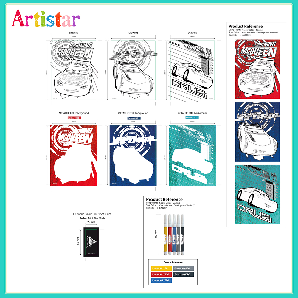 Disney Cars Poster Coloring Set