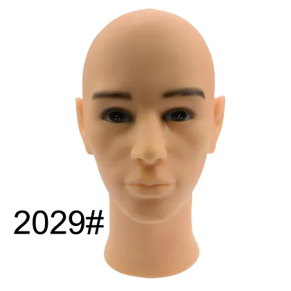 Bald head mannequin for wigs with make-up