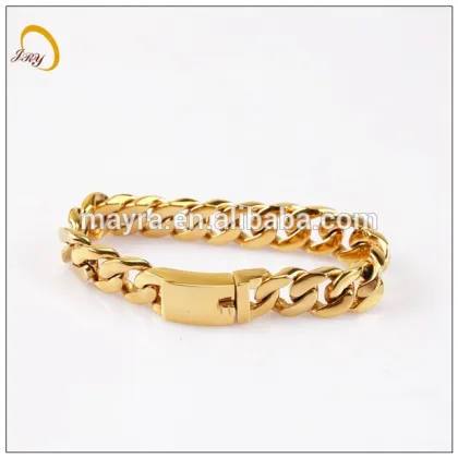 Gold Plate Bracelet Stainless Steel Bracelet