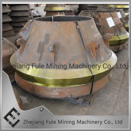 Trio TC51 mantle and concave for crushing aggregate