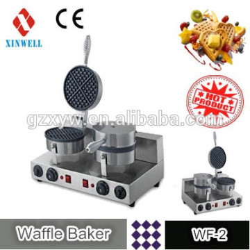 Commercial Electric Waffle Crepe Sandwich Pancake Baker Machine WF-2 China supplier