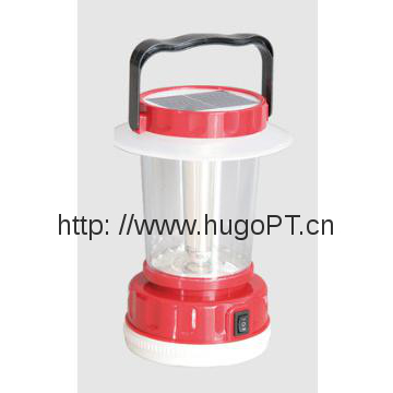 Portable solar lantern lamp with hand-driven