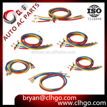 1/4" Premium refrigerant charging hose AC Charging Hose Set for HVAC Air Condition Refrigerant R12 R22 R134A