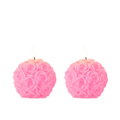 flame Wedding Rose red Rose ball candle