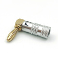 Right Angle Speaker 4mm Banana Cable Plug Connectors