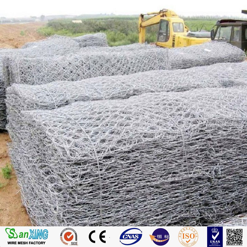 2x1x1 Mesh gabion hexagonal trempé à chaud