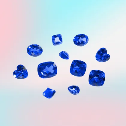 Cultivate Cobalt Spinel Bare Stone Egg Shape Oval Precious Gemstone