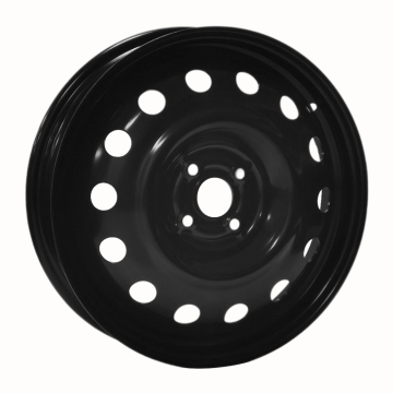 Wheelsky Factory Supply 724201 Black E-coating 17 inch 4x100 Steel Passenger Car Spare Wheel Rims
