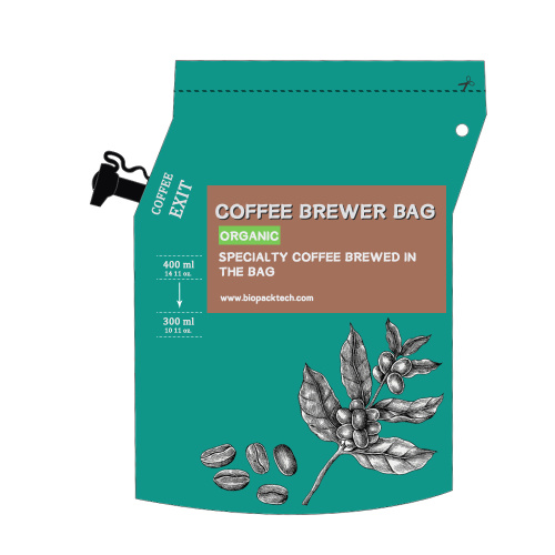 Brewing coffee in the bag for hiking and camping trips