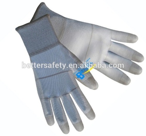 NEW Nylon Liner PU Palm Dipped Hand Gloves Reinforced Finger-tip